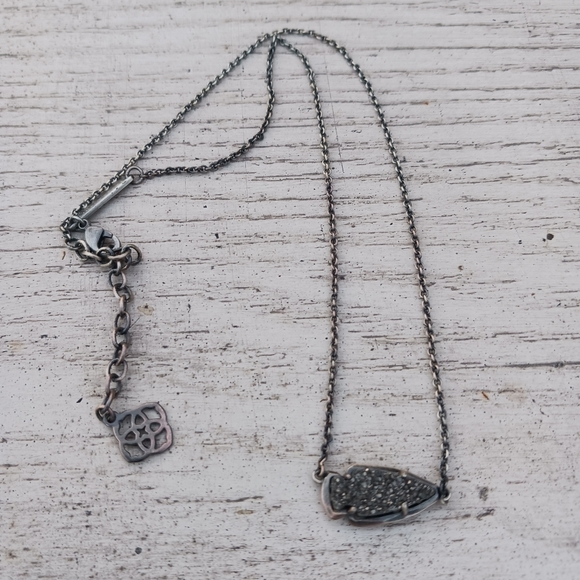 Kendra Scott Kasey Chocolate Druzy Arrowhead Necklace - Picture 6 of 11